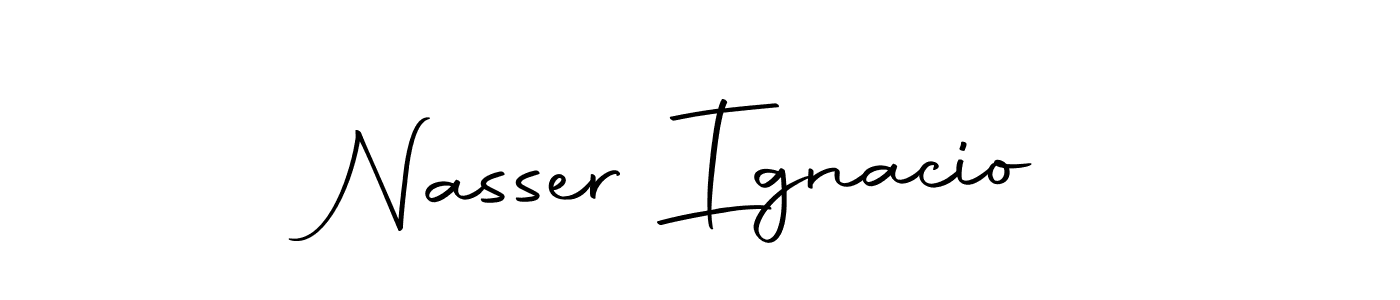 The best way (Autography-DOLnW) to make a short signature is to pick only two or three words in your name. The name Nasser Ignacio include a total of six letters. For converting this name. Nasser Ignacio signature style 10 images and pictures png
