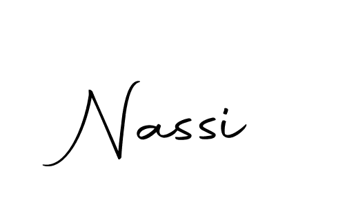 Design your own signature with our free online signature maker. With this signature software, you can create a handwritten (Autography-DOLnW) signature for name Nassi. Nassi signature style 10 images and pictures png