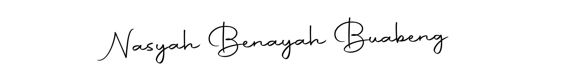 Also You can easily find your signature by using the search form. We will create Nasyah Benayah Buabeng name handwritten signature images for you free of cost using Autography-DOLnW sign style. Nasyah Benayah Buabeng signature style 10 images and pictures png