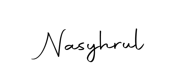 Nasyhrul stylish signature style. Best Handwritten Sign (Autography-DOLnW) for my name. Handwritten Signature Collection Ideas for my name Nasyhrul. Nasyhrul signature style 10 images and pictures png