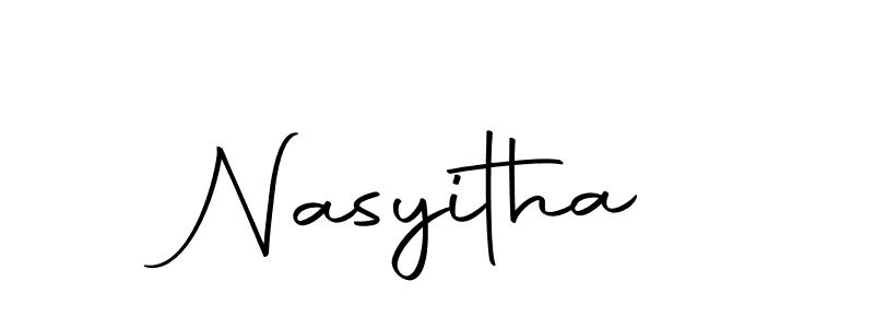 Nasyitha stylish signature style. Best Handwritten Sign (Autography-DOLnW) for my name. Handwritten Signature Collection Ideas for my name Nasyitha. Nasyitha signature style 10 images and pictures png