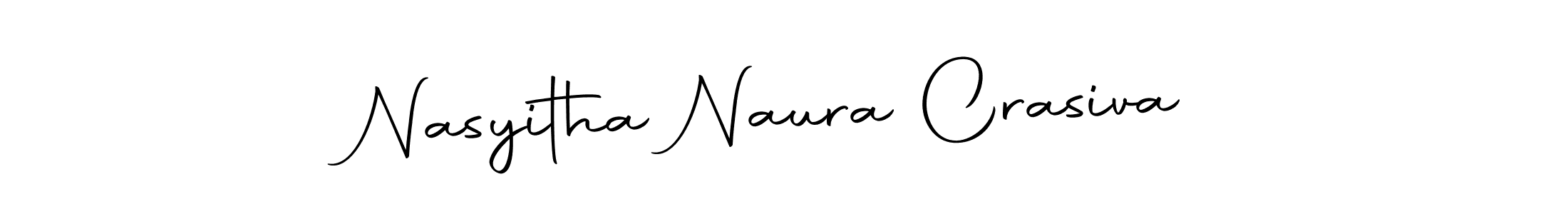 Make a beautiful signature design for name Nasyitha Naura Crasiva. Use this online signature maker to create a handwritten signature for free. Nasyitha Naura Crasiva signature style 10 images and pictures png