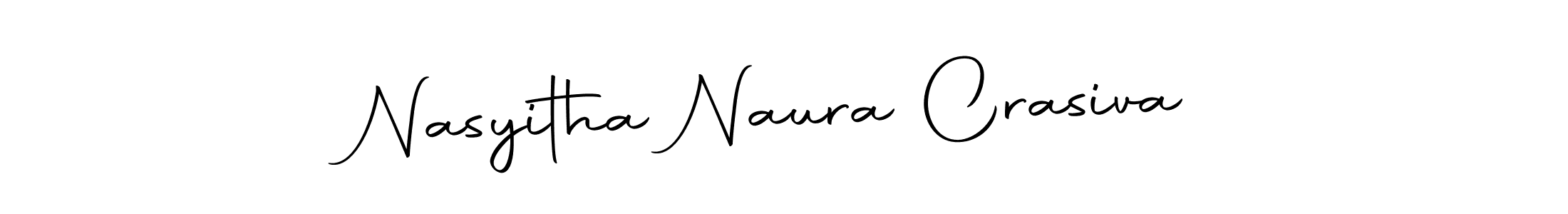 Make a beautiful signature design for name Nasyitha Naura Crasiva. Use this online signature maker to create a handwritten signature for free. Nasyitha Naura Crasiva signature style 10 images and pictures png