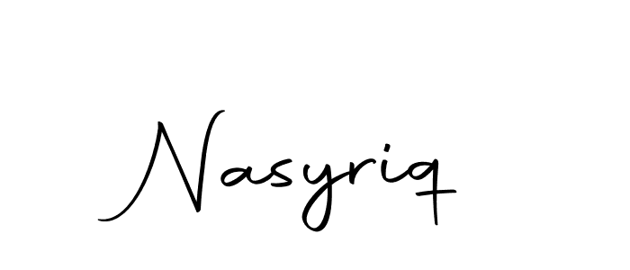 You can use this online signature creator to create a handwritten signature for the name Nasyriq. This is the best online autograph maker. Nasyriq signature style 10 images and pictures png