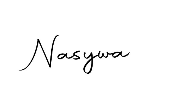 How to make Nasywa name signature. Use Autography-DOLnW style for creating short signs online. This is the latest handwritten sign. Nasywa signature style 10 images and pictures png