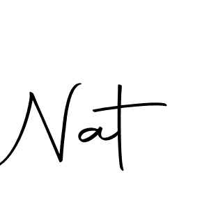 Create a beautiful signature design for name Nat. With this signature (Autography-DOLnW) fonts, you can make a handwritten signature for free. Nat signature style 10 images and pictures png
