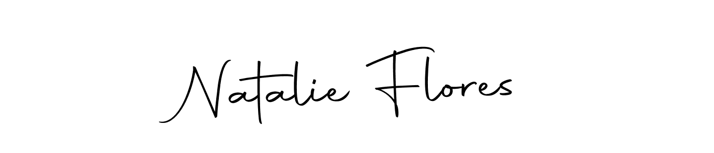 How to make Natalie Flores name signature. Use Autography-DOLnW style for creating short signs online. This is the latest handwritten sign. Natalie Flores signature style 10 images and pictures png