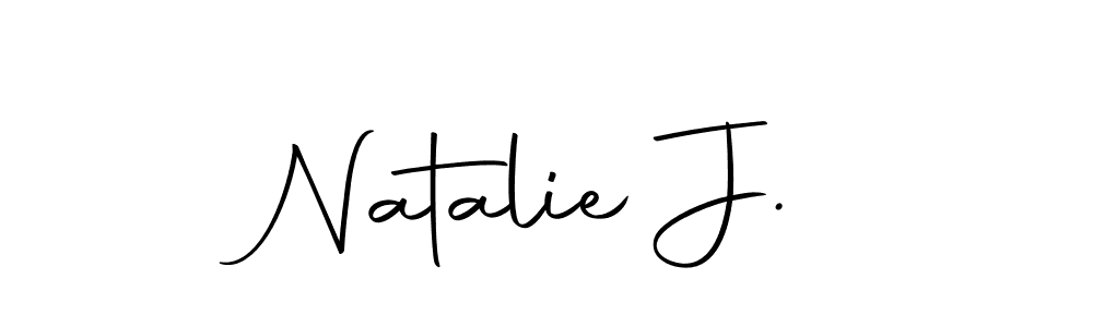 This is the best signature style for the Natalie J. name. Also you like these signature font (Autography-DOLnW). Mix name signature. Natalie J. signature style 10 images and pictures png