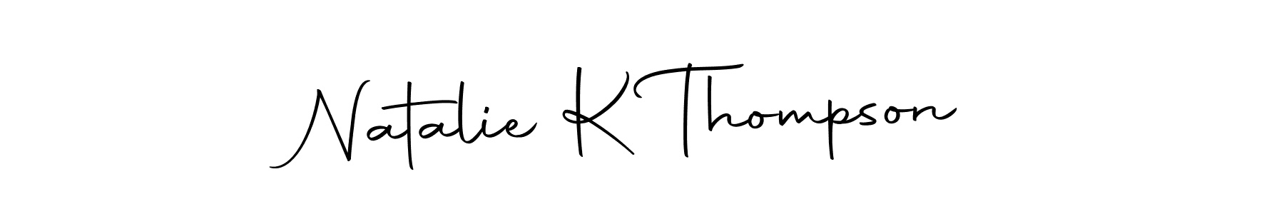 Make a short Natalie K Thompson signature style. Manage your documents anywhere anytime using Autography-DOLnW. Create and add eSignatures, submit forms, share and send files easily. Natalie K Thompson signature style 10 images and pictures png