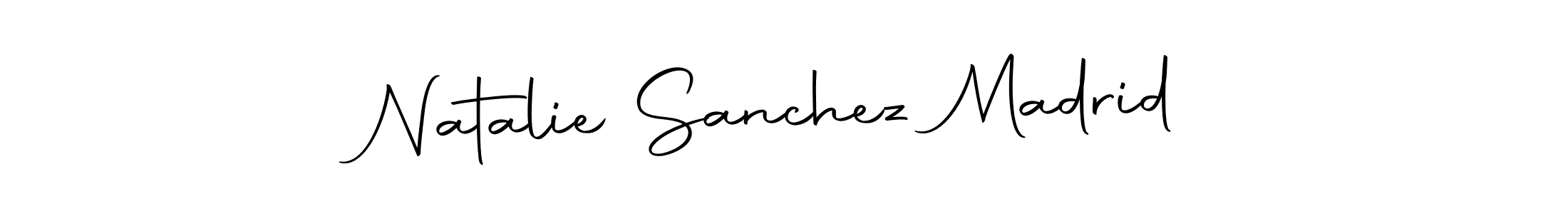 You should practise on your own different ways (Autography-DOLnW) to write your name (Natalie Sanchez Madrid) in signature. don't let someone else do it for you. Natalie Sanchez Madrid signature style 10 images and pictures png