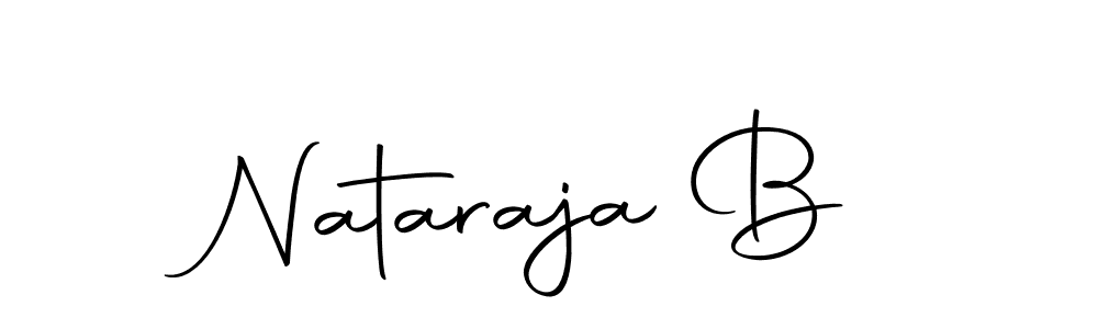 Create a beautiful signature design for name Nataraja B. With this signature (Autography-DOLnW) fonts, you can make a handwritten signature for free. Nataraja B signature style 10 images and pictures png