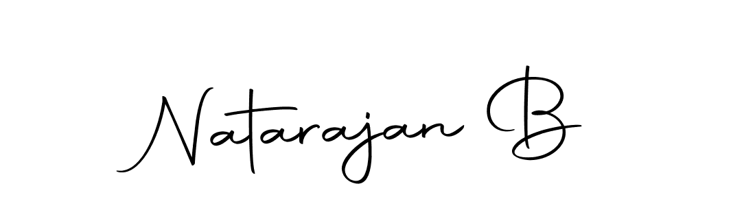 Make a beautiful signature design for name Natarajan B. With this signature (Autography-DOLnW) style, you can create a handwritten signature for free. Natarajan B signature style 10 images and pictures png