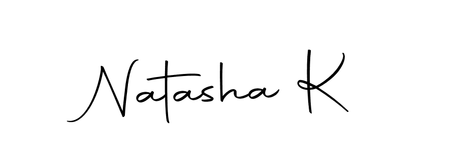 Create a beautiful signature design for name Natasha K. With this signature (Autography-DOLnW) fonts, you can make a handwritten signature for free. Natasha K signature style 10 images and pictures png