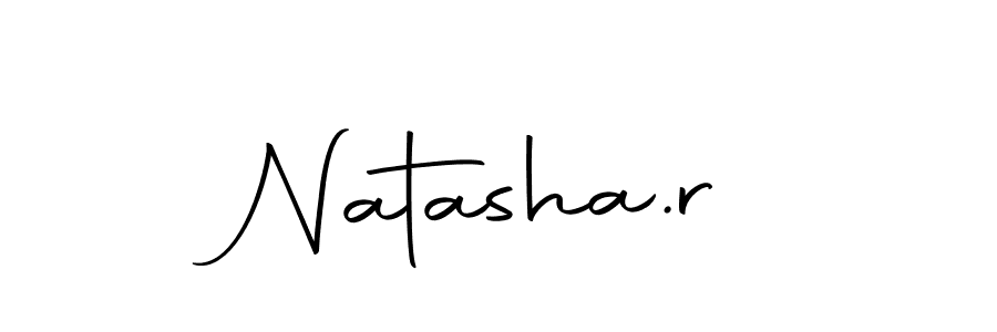 Design your own signature with our free online signature maker. With this signature software, you can create a handwritten (Autography-DOLnW) signature for name Natasha.r. Natasha.r signature style 10 images and pictures png