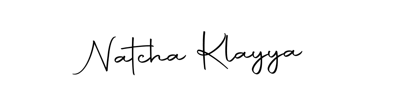 Here are the top 10 professional signature styles for the name Natcha Klayya. These are the best autograph styles you can use for your name. Natcha Klayya signature style 10 images and pictures png