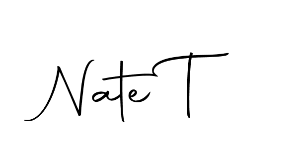 How to make Nate T signature? Autography-DOLnW is a professional autograph style. Create handwritten signature for Nate T name. Nate T signature style 10 images and pictures png