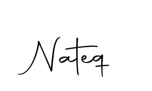 Design your own signature with our free online signature maker. With this signature software, you can create a handwritten (Autography-DOLnW) signature for name Nateq. Nateq signature style 10 images and pictures png