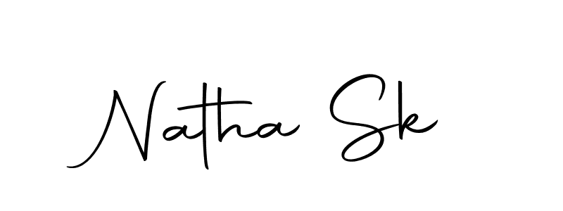 You should practise on your own different ways (Autography-DOLnW) to write your name (Natha Sk) in signature. don't let someone else do it for you. Natha Sk signature style 10 images and pictures png