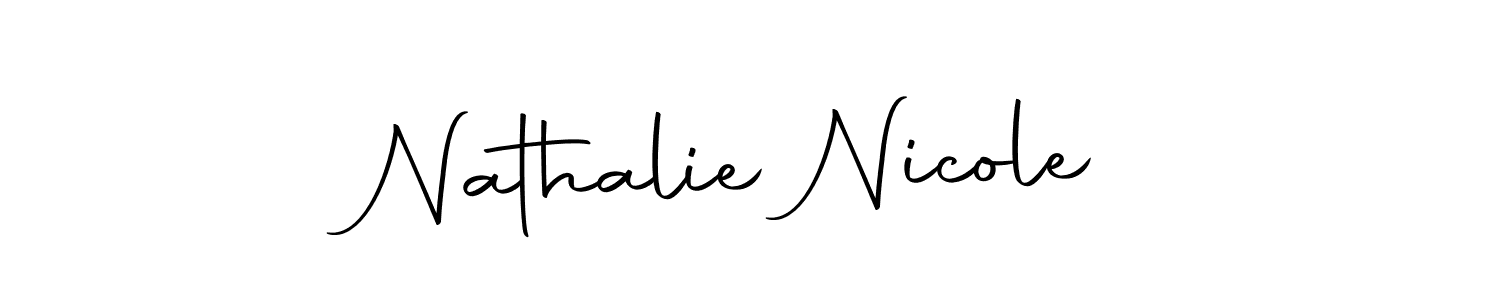 How to make Nathalie Nicole name signature. Use Autography-DOLnW style for creating short signs online. This is the latest handwritten sign. Nathalie Nicole signature style 10 images and pictures png