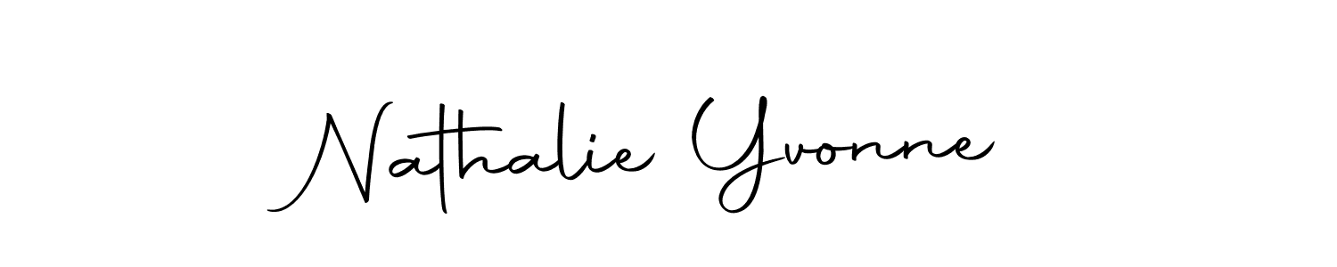 How to make Nathalie Yvonne name signature. Use Autography-DOLnW style for creating short signs online. This is the latest handwritten sign. Nathalie Yvonne signature style 10 images and pictures png