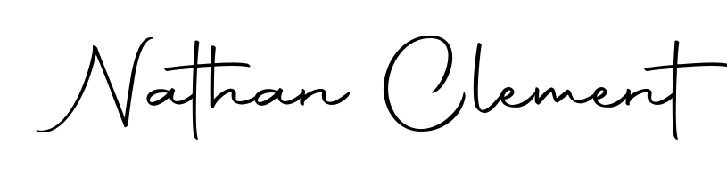 Personalize your online presence with Nathan Clement signature rendered in elegant Autography-DOLnW font. Great for website footers and blogs. Nathan Clement signature style 10 images and pictures png