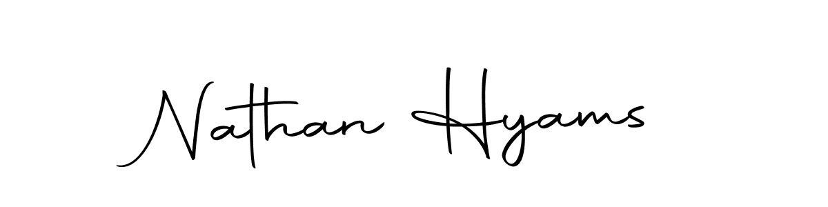 Make a beautiful signature design for name Nathan Hyams. With this signature (Autography-DOLnW) style, you can create a handwritten signature for free. Nathan Hyams signature style 10 images and pictures png