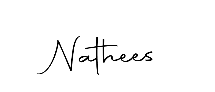 Design your own signature with our free online signature maker. With this signature software, you can create a handwritten (Autography-DOLnW) signature for name Nathees. Nathees signature style 10 images and pictures png