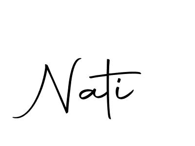 Create a beautiful signature design for name Nati. With this signature (Autography-DOLnW) fonts, you can make a handwritten signature for free. Nati signature style 10 images and pictures png