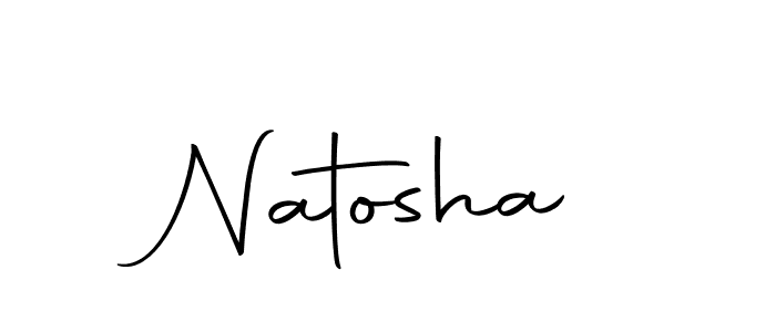 How to make Natosha name signature. Use Autography-DOLnW style for creating short signs online. This is the latest handwritten sign. Natosha signature style 10 images and pictures png