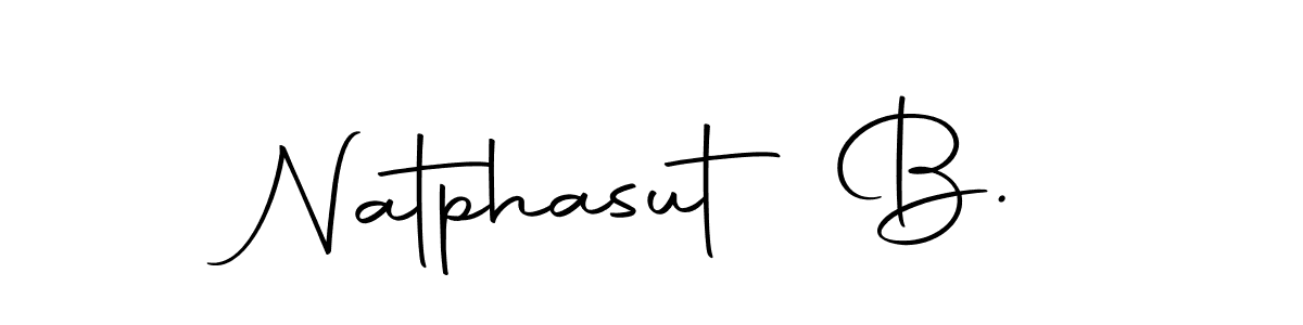 You should practise on your own different ways (Autography-DOLnW) to write your name (Natphasut B.) in signature. don't let someone else do it for you. Natphasut B. signature style 10 images and pictures png