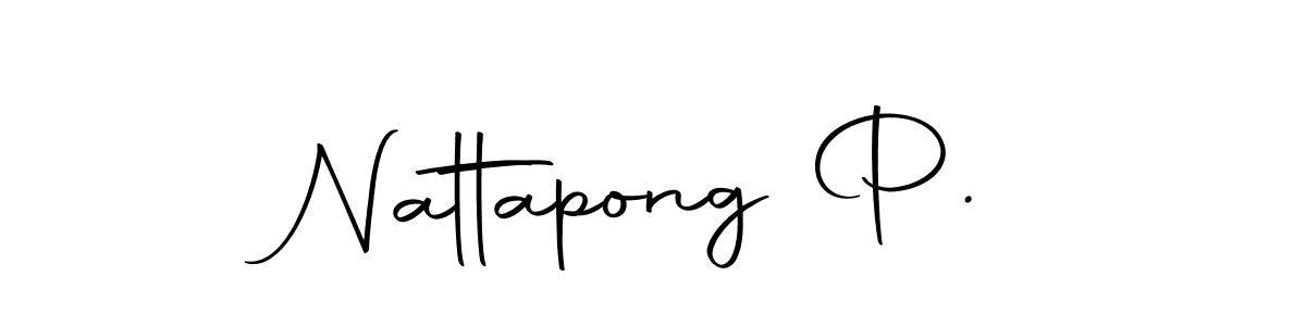 The best way (Autography-DOLnW) to make a short signature is to pick only two or three words in your name. The name Nattapong P. include a total of six letters. For converting this name. Nattapong P. signature style 10 images and pictures png