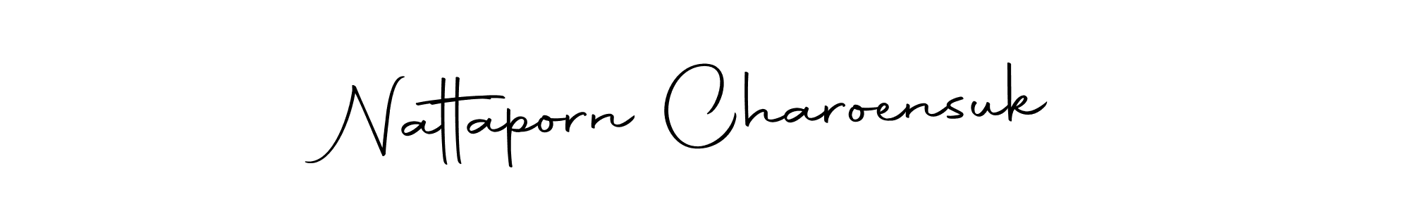 The best way (Autography-DOLnW) to make a short signature is to pick only two or three words in your name. The name Nattaporn Charoensuk include a total of six letters. For converting this name. Nattaporn Charoensuk signature style 10 images and pictures png