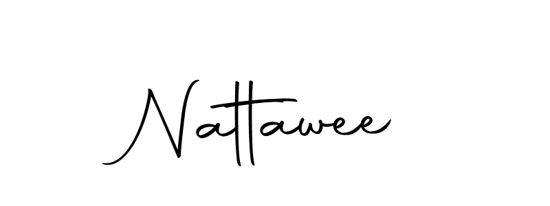 Design your own signature with our free online signature maker. With this signature software, you can create a handwritten (Autography-DOLnW) signature for name Nattawee. Nattawee signature style 10 images and pictures png