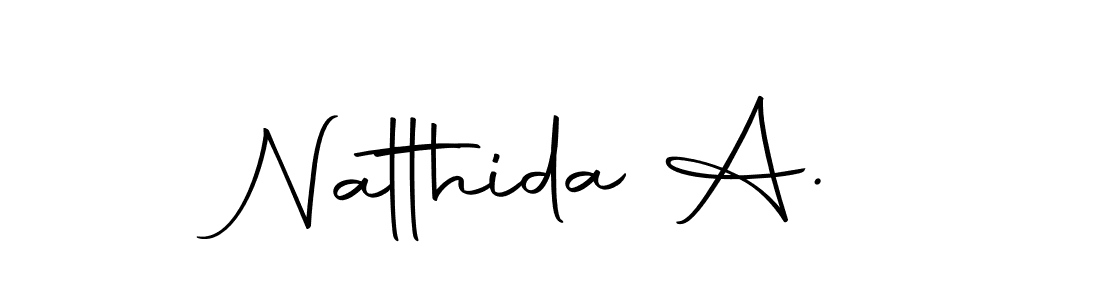Also we have Natthida A. name is the best signature style. Create professional handwritten signature collection using Autography-DOLnW autograph style. Natthida A. signature style 10 images and pictures png