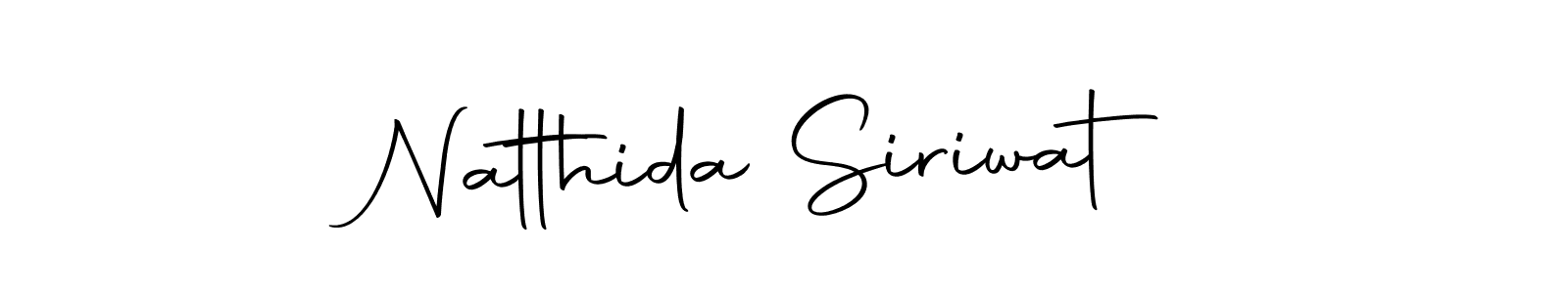How to make Natthida Siriwat name signature. Use Autography-DOLnW style for creating short signs online. This is the latest handwritten sign. Natthida Siriwat signature style 10 images and pictures png