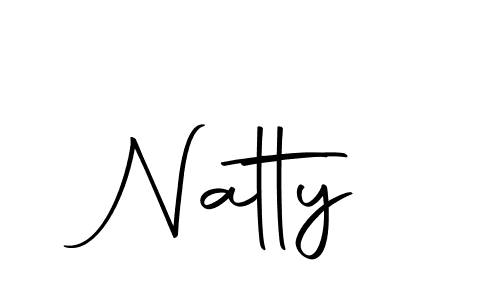 Create a beautiful signature design for name Natty. With this signature (Autography-DOLnW) fonts, you can make a handwritten signature for free. Natty signature style 10 images and pictures png