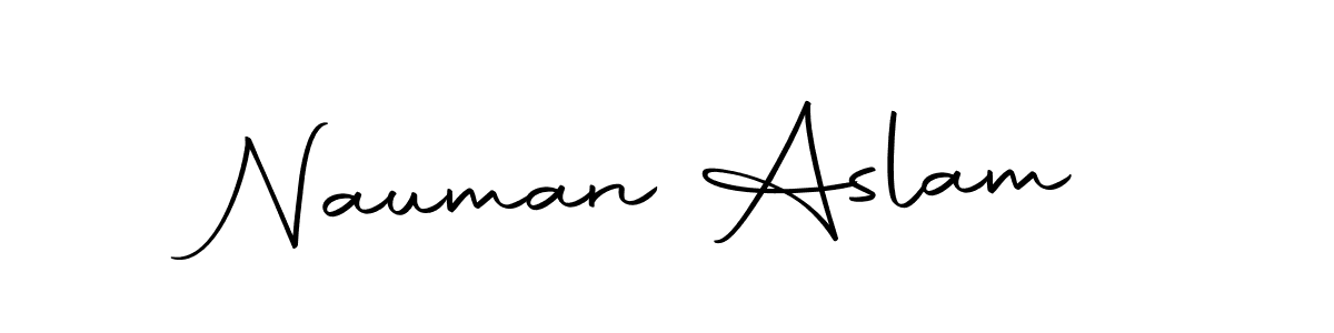 How to make Nauman Aslam name signature. Use Autography-DOLnW style for creating short signs online. This is the latest handwritten sign. Nauman Aslam signature style 10 images and pictures png