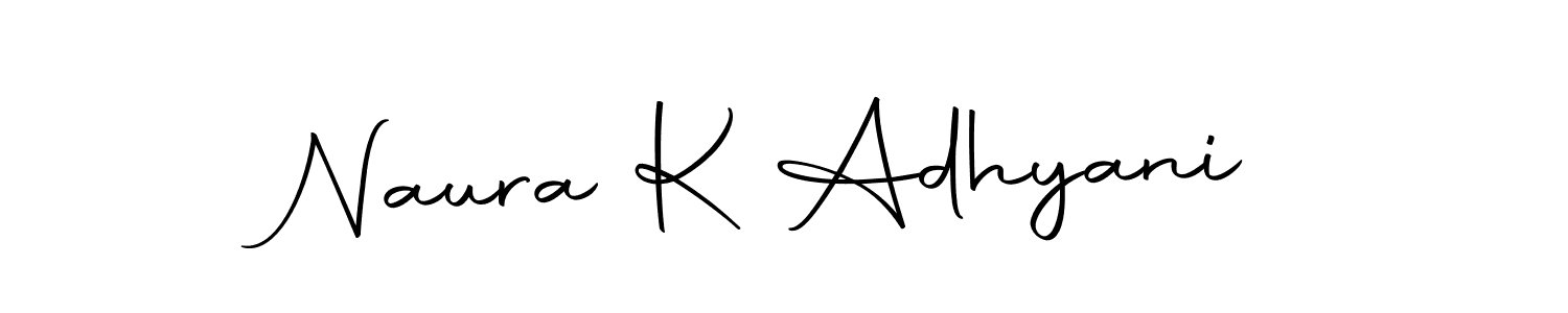 Autography-DOLnW is a professional signature style that is perfect for those who want to add a touch of class to their signature. It is also a great choice for those who want to make their signature more unique. Get Naura K Adhyani name to fancy signature for free. Naura K Adhyani signature style 10 images and pictures png