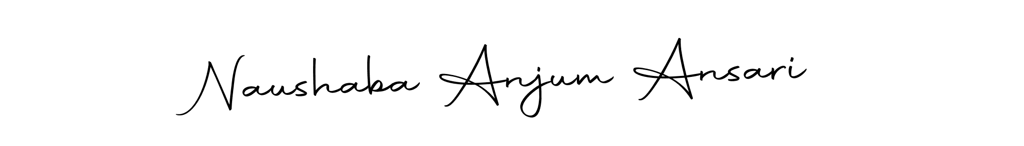 The best way (Autography-DOLnW) to make a short signature is to pick only two or three words in your name. The name Naushaba Anjum Ansari include a total of six letters. For converting this name. Naushaba Anjum Ansari signature style 10 images and pictures png
