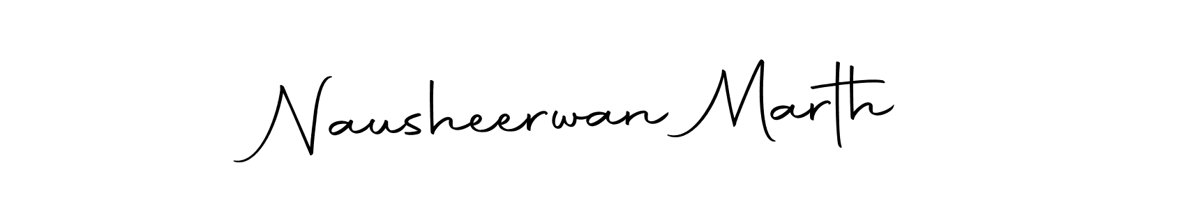 The best way (Autography-DOLnW) to make a short signature is to pick only two or three words in your name. The name Nausheerwan Marth include a total of six letters. For converting this name. Nausheerwan Marth signature style 10 images and pictures png