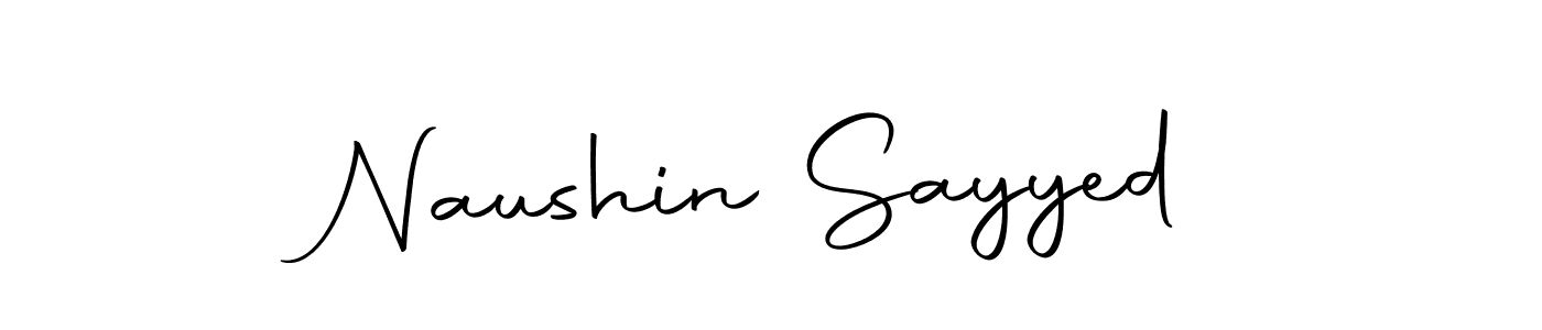 Create a beautiful signature design for name Naushin Sayyed. With this signature (Autography-DOLnW) fonts, you can make a handwritten signature for free. Naushin Sayyed signature style 10 images and pictures png