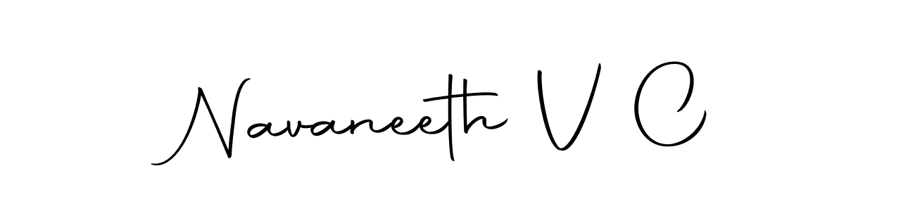 How to make Navaneeth V C name signature. Use Autography-DOLnW style for creating short signs online. This is the latest handwritten sign. Navaneeth V C signature style 10 images and pictures png