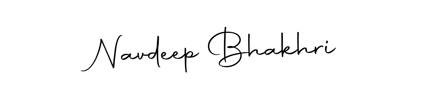 How to make Navdeep Bhakhri name signature. Use Autography-DOLnW style for creating short signs online. This is the latest handwritten sign. Navdeep Bhakhri signature style 10 images and pictures png