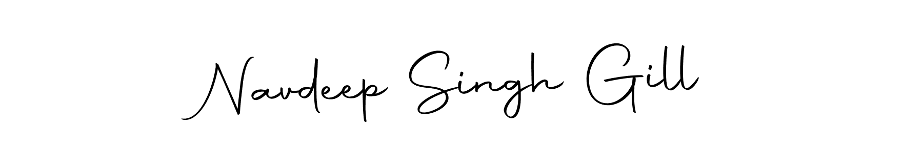 Create a beautiful signature design for name Navdeep Singh Gill. With this signature (Autography-DOLnW) fonts, you can make a handwritten signature for free. Navdeep Singh Gill signature style 10 images and pictures png