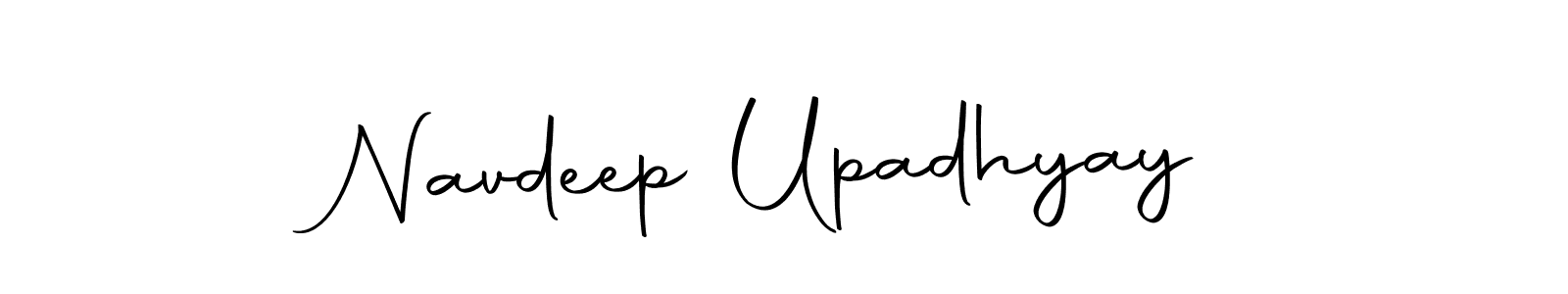 How to make Navdeep Upadhyay name signature. Use Autography-DOLnW style for creating short signs online. This is the latest handwritten sign. Navdeep Upadhyay signature style 10 images and pictures png