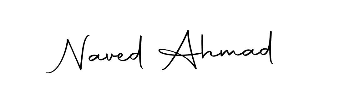 Design your own signature with our free online signature maker. With this signature software, you can create a handwritten (Autography-DOLnW) signature for name Naved Ahmad. Naved Ahmad signature style 10 images and pictures png