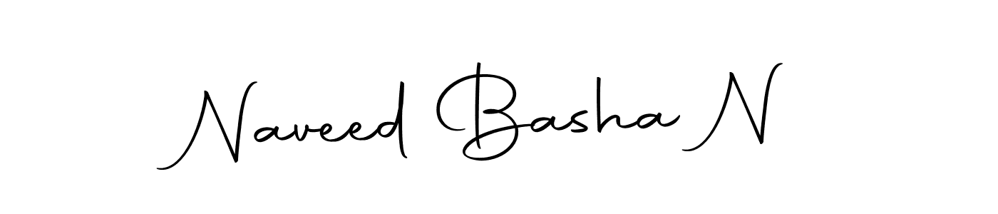Create a beautiful signature design for name Naveed Basha N. With this signature (Autography-DOLnW) fonts, you can make a handwritten signature for free. Naveed Basha N signature style 10 images and pictures png