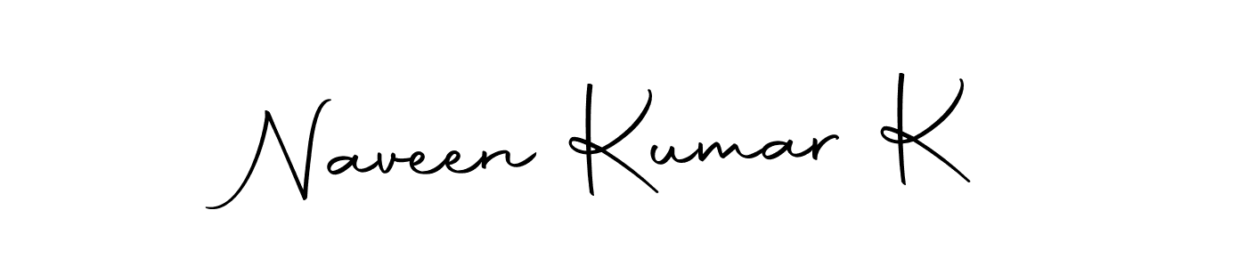 Create a beautiful signature design for name Naveen Kumar K. With this signature (Autography-DOLnW) fonts, you can make a handwritten signature for free. Naveen Kumar K signature style 10 images and pictures png