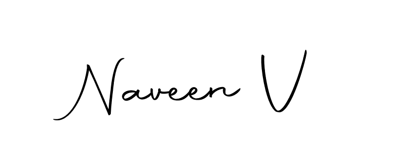 Design your own signature with our free online signature maker. With this signature software, you can create a handwritten (Autography-DOLnW) signature for name Naveen V. Naveen V signature style 10 images and pictures png