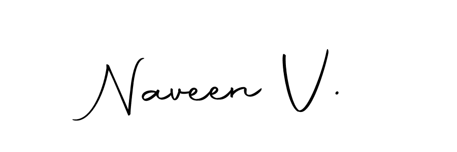 Make a beautiful signature design for name Naveen V.. Use this online signature maker to create a handwritten signature for free. Naveen V. signature style 10 images and pictures png